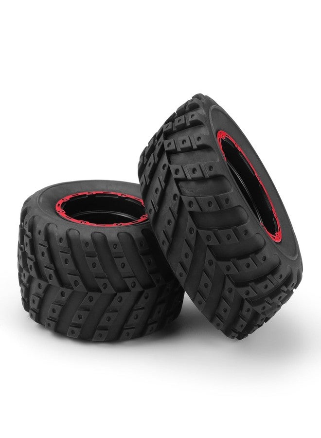 HAIBOXING RC Cars Accessories Tires, 1/12th Scale Brushless RC Truck Spare Parts Wheel Complete Red 2pcs Apply to HBX 903 & 903A (90115B) - Image 3